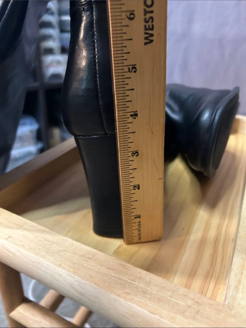 Apostrophe Black Over-the-Knee Leather Boots